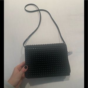 Pat and leather hard plastic bag